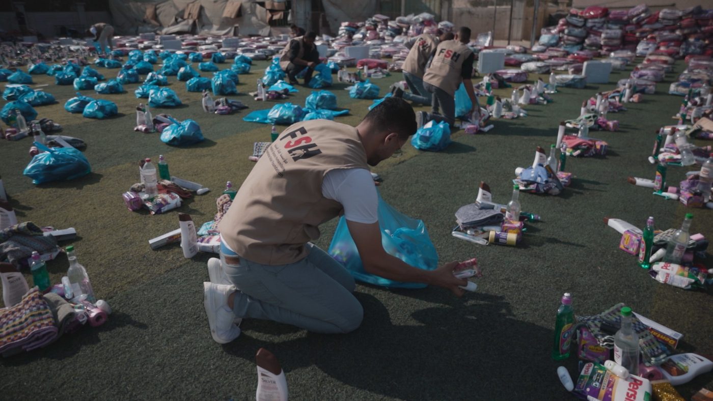 Winter aid supplies prepared for families in Gaza